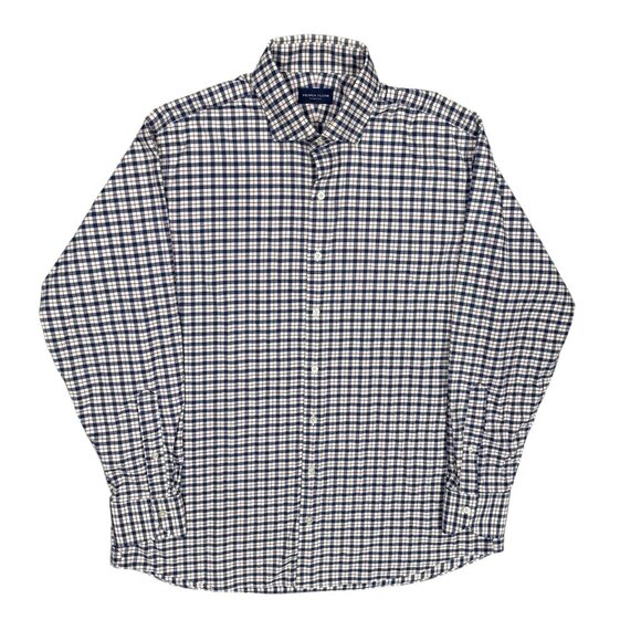 Proper Cloth Performance Dress Shirt Check Stretch Long Sleeve 41 16 Large - Picture 1 of 8